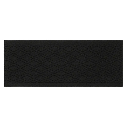 24x60 Black Wave Geometric Kitchen Mat