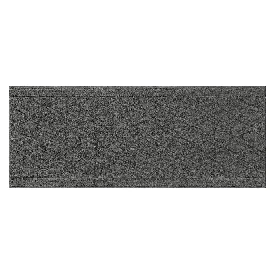 24x60 Grey Wave Geometric Kitchen Mat