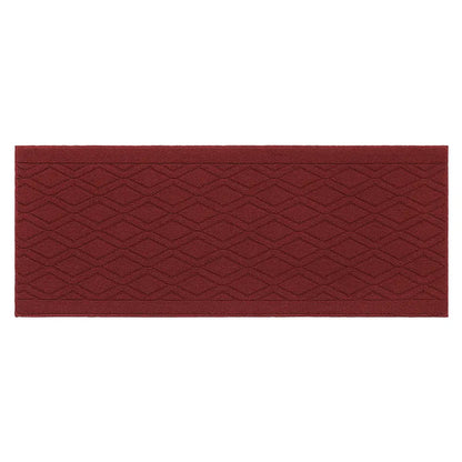 24x60 Red Wave Geometric Kitchen Mat