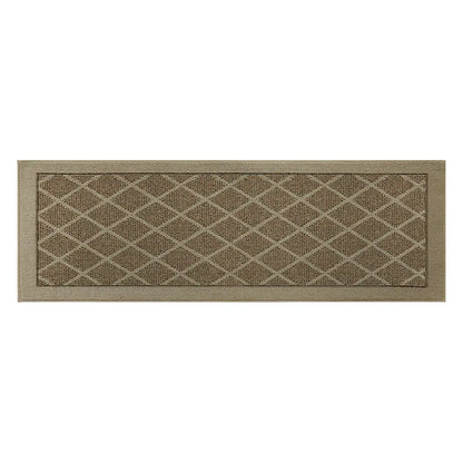 24x71 Beige Pattern of Plain Diamond Sliding Door Rug Runner