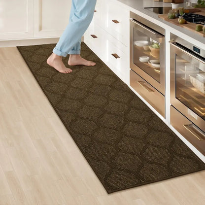 24x71 Brown Plain Trellis Kitchen Floor Mats