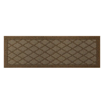 24x71 Light Brown Pattern of Plain Diamond Sliding Door Rug Runner