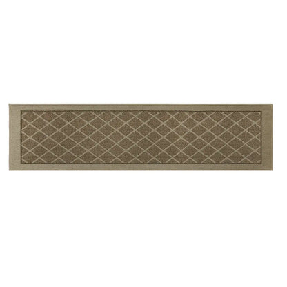 24x96 Beige Pattern of Plain Diamond Sliding Door Rug Runner
