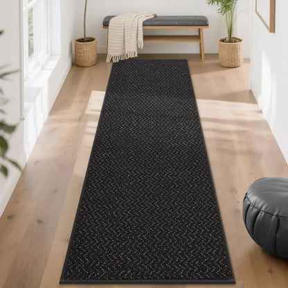 24x96 Black Chevron Front Door Runner