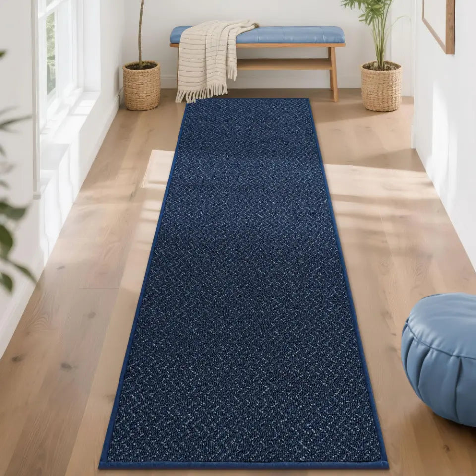 24x96 Navy Blue Chevron Front Door Runner