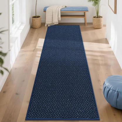 24x96 Blue Chevron Front Door Runner