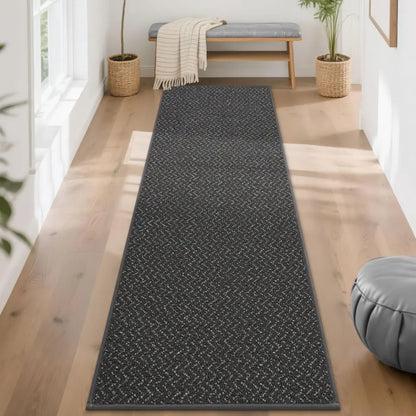 24x96 Dark Grey Chevron Front Door Runner