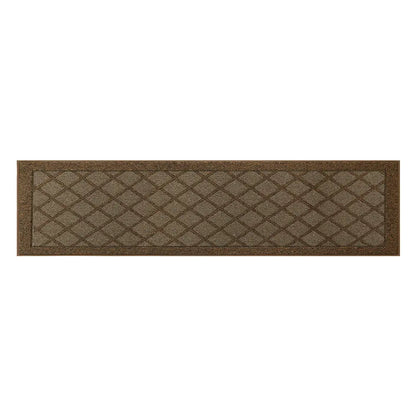 24x96 Light Brown Pattern of Plain Diamond Sliding Door Rug Runner