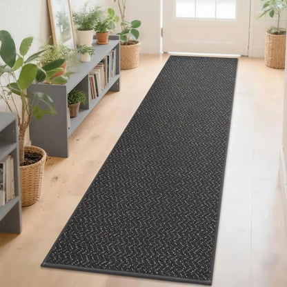 31x120 Dark Grey Chevron Front Door Runner