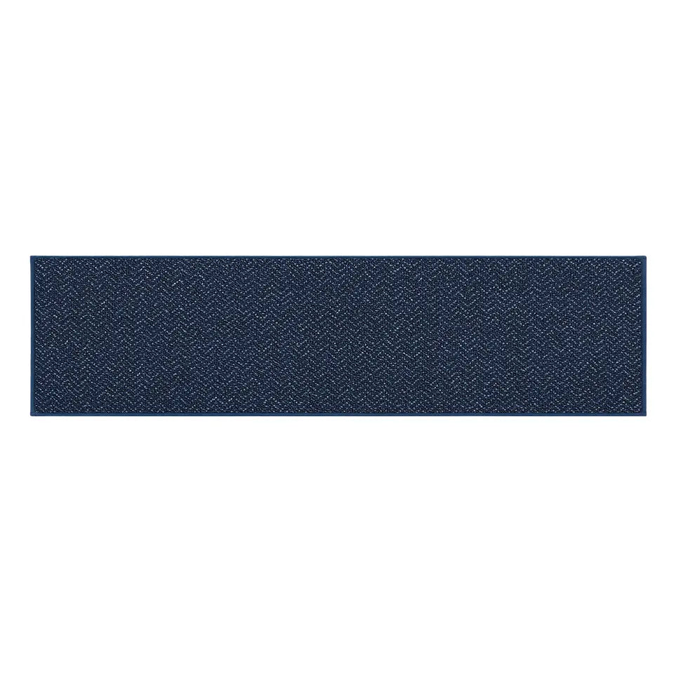 31x120 Navy Blue Pattern of Chevron Door Mats