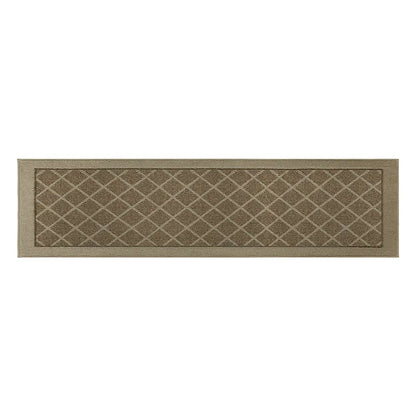 32x120 Beige Pattern of Plain Diamond Sliding Door Rug Runner