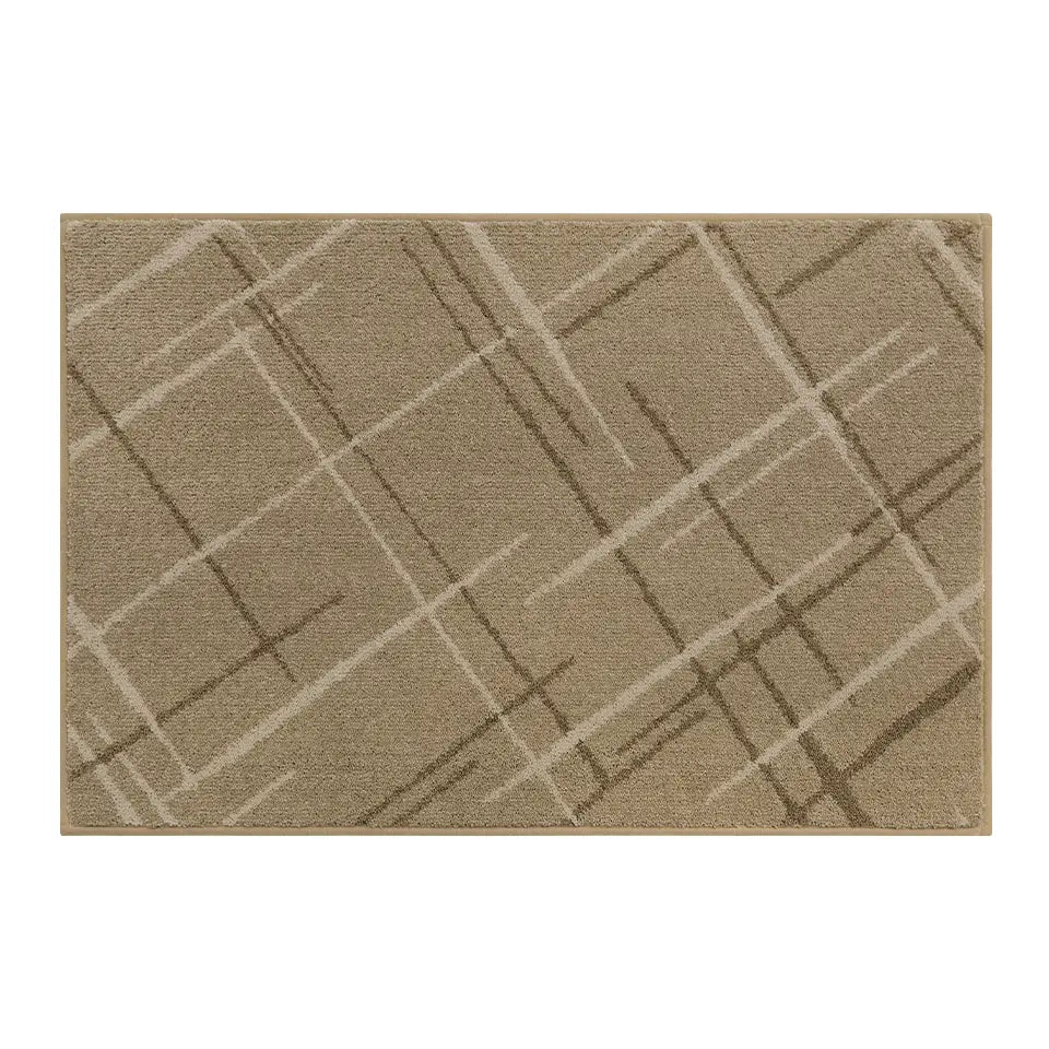 32x48 Beige Pattern of Abstract Buffalo Plaid Doormat