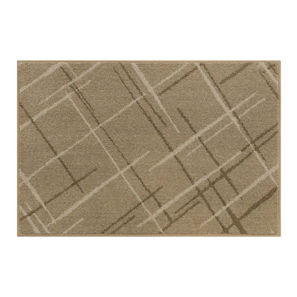 32x48 Beige Pattern of Abstract Buffalo Plaid Doormat