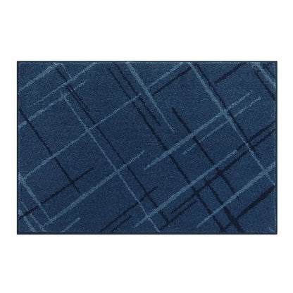 32x48 Blue Pattern of Abstract Buffalo Plaid Doormat