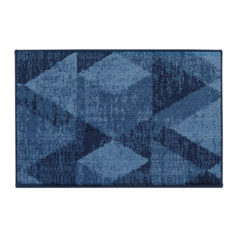 32x48 Blue Pattern of Geometric Abstract Front Door Rugs Inside
