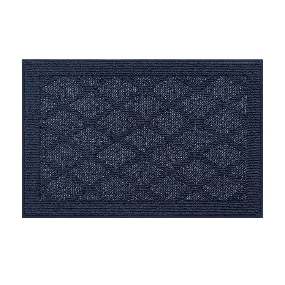32x48 Blue Pattern of Plain Diamond Door Mats