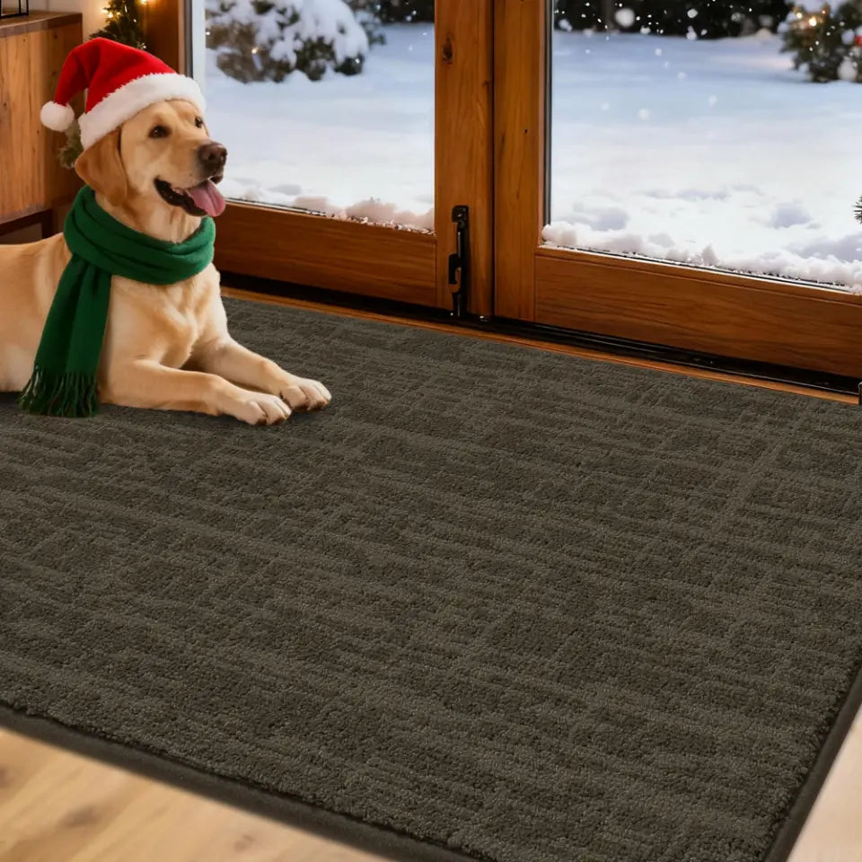 32x48 Brown Abstract Carpet Front Door