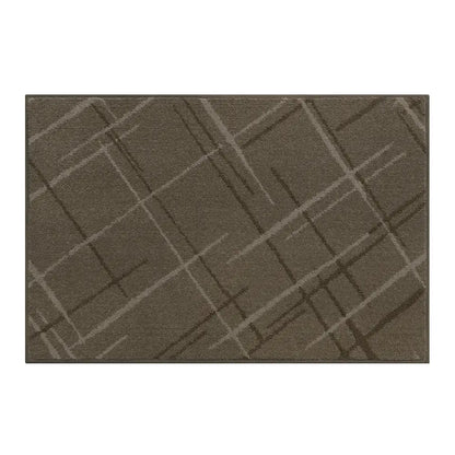 32x48 Brown Pattern of Abstract Buffalo Plaid Doormat