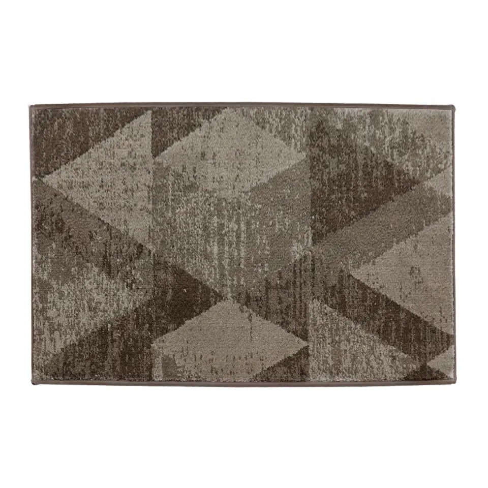 32x48 Brown Pattern of Geometric Abstract Front Door Rugs Inside