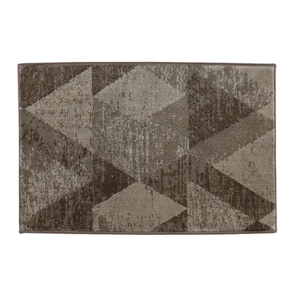 32x48 Brown Pattern of Geometric Abstract Front Door Rugs Inside