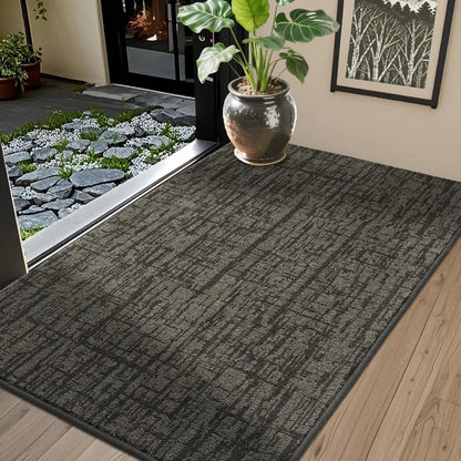 32x48 Dark Grey Abstract Carpet Front Door