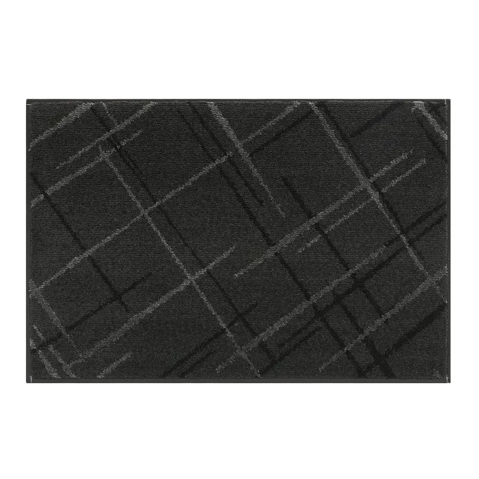 32x48 Dark Grey Pattern of Abstract Buffalo Plaid Doormat