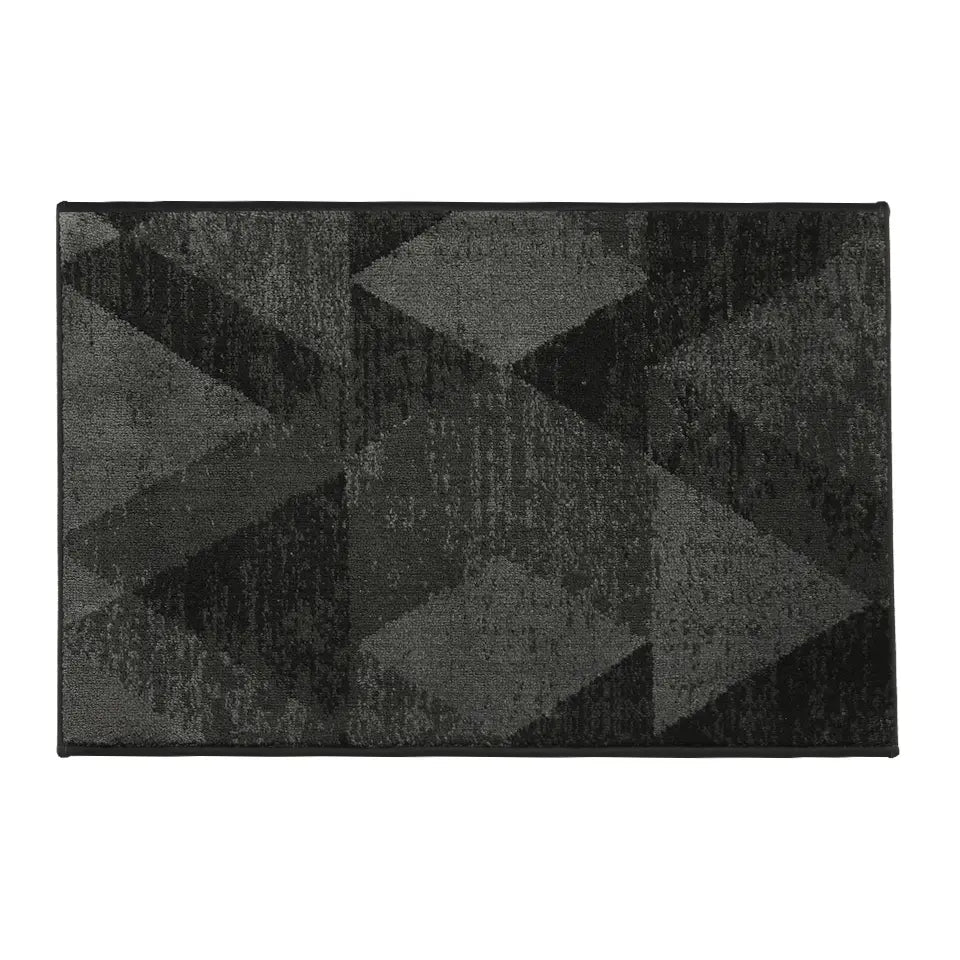 32x48 Dark Grey Pattern of Geometric Abstract Front Door Rugs Inside