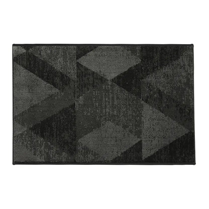 32x48 Dark Grey Pattern of Geometric Abstract Front Door Rugs Inside