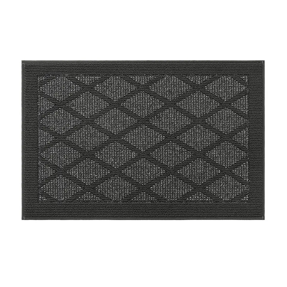 32x48 Dark Grey Pattern of Plain Diamond Door Mats