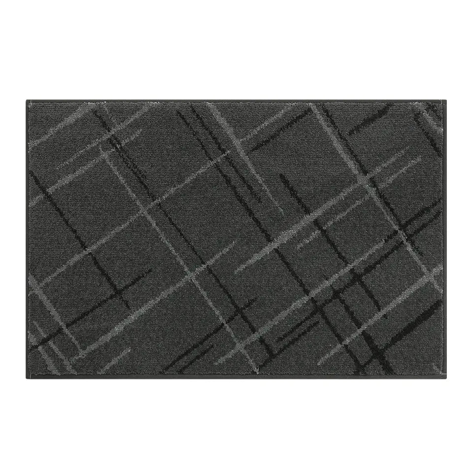 32x48 Grey Pattern of Abstract Buffalo Plaid Doormat