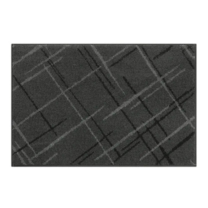 32x48 Grey Pattern of Abstract Buffalo Plaid Doormat