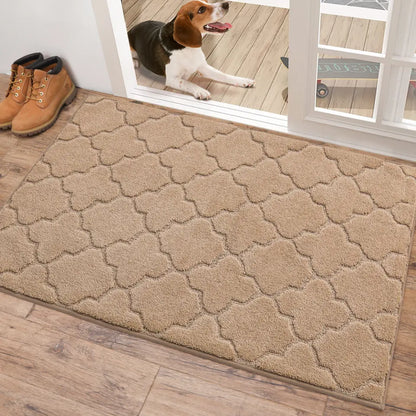 32x48 Large Beige Trellis Door Rug Indoor
