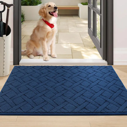 32x48 Large Blue Classic Pattern Mud Door Mat