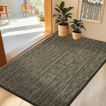 32x48 Light Brown Abstract Carpet Front Door