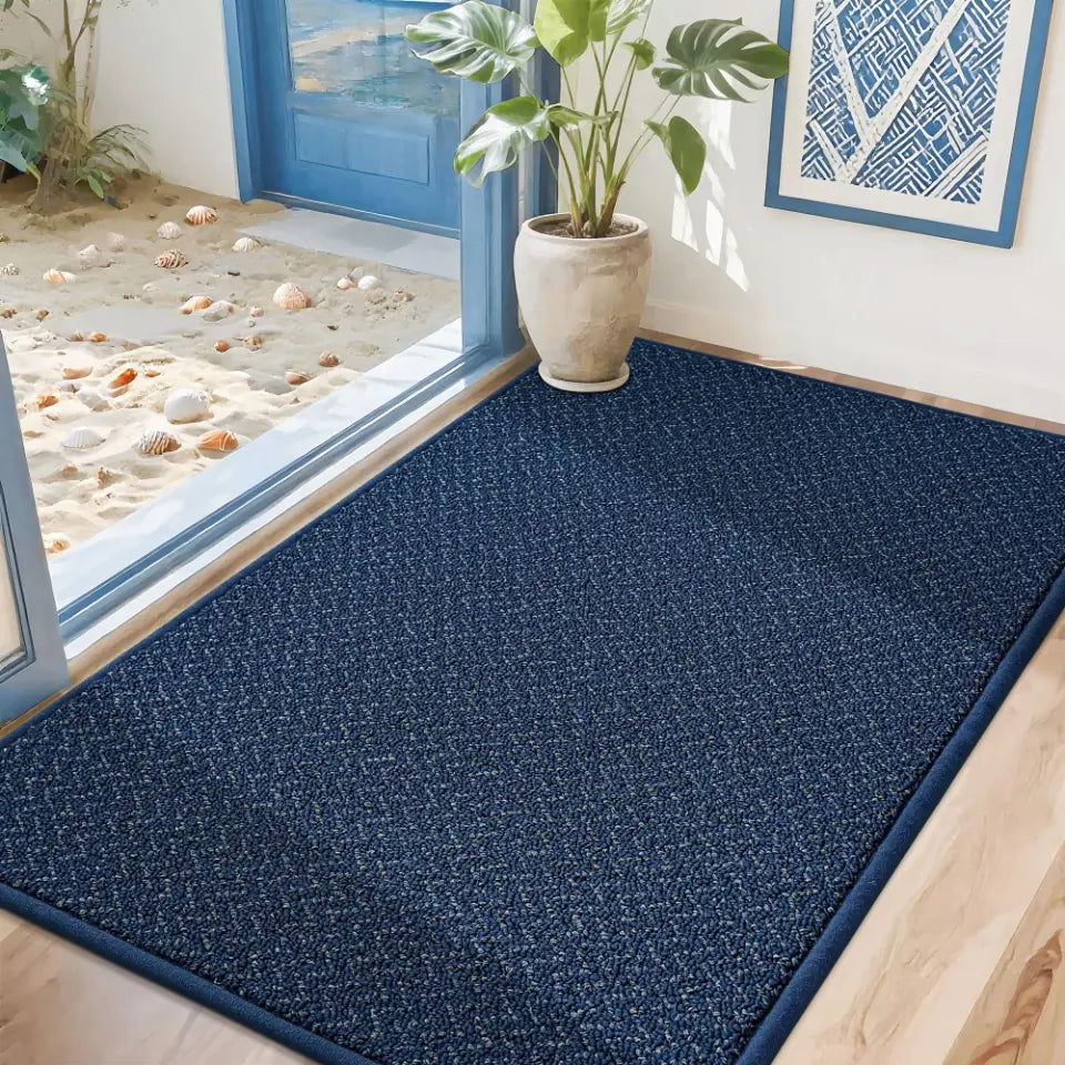 32x48 Navy Blue Chevron Door Mats