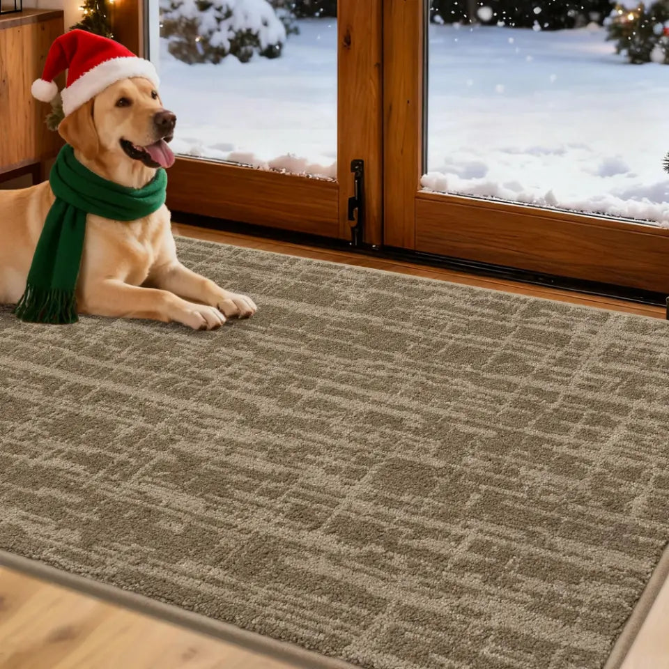 32x48 Beige Abstract Carpet Front Door