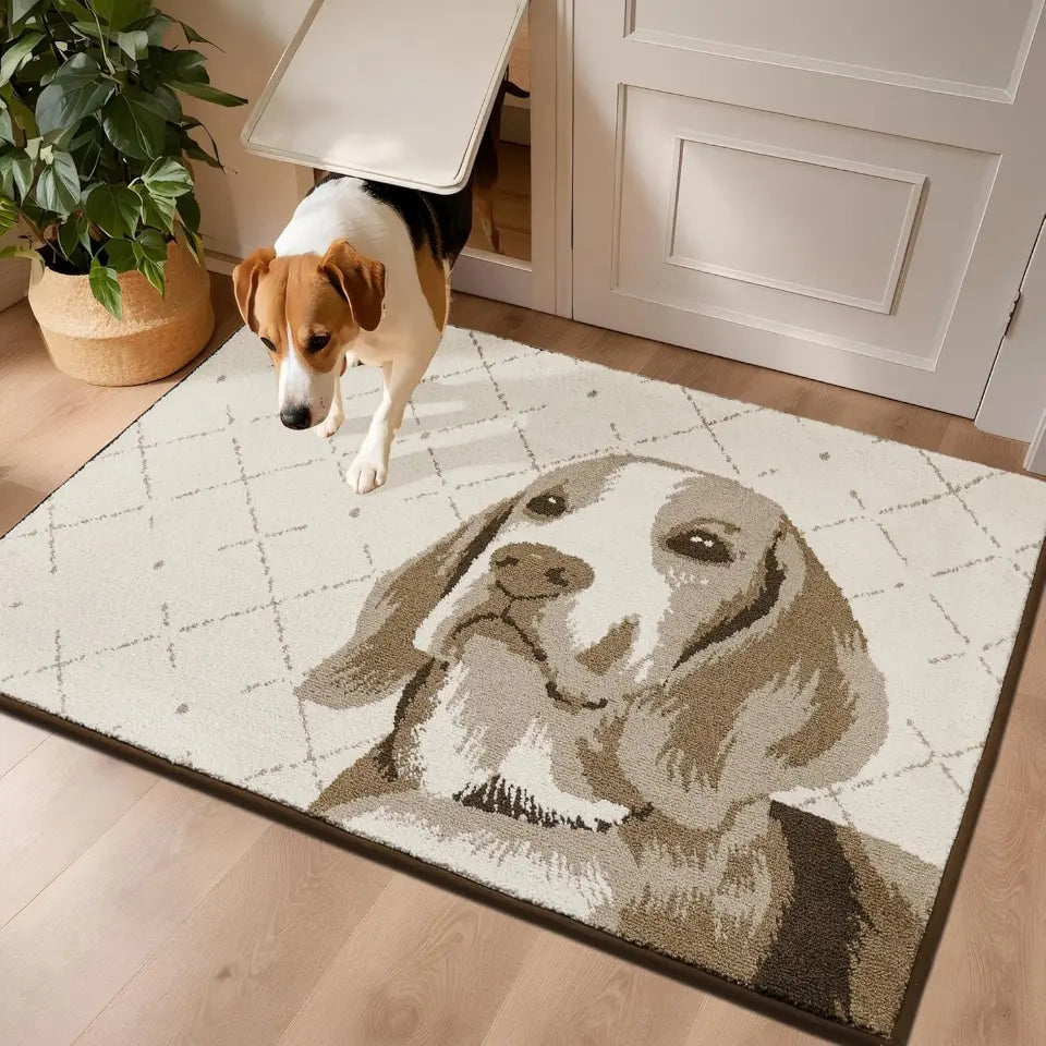 32x48 Taupe Dog Welcome Mats