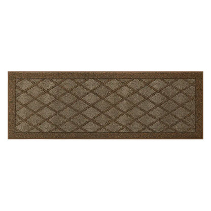 32x96 Light Brown Pattern of Plain Diamond Sliding Door Rug Runner