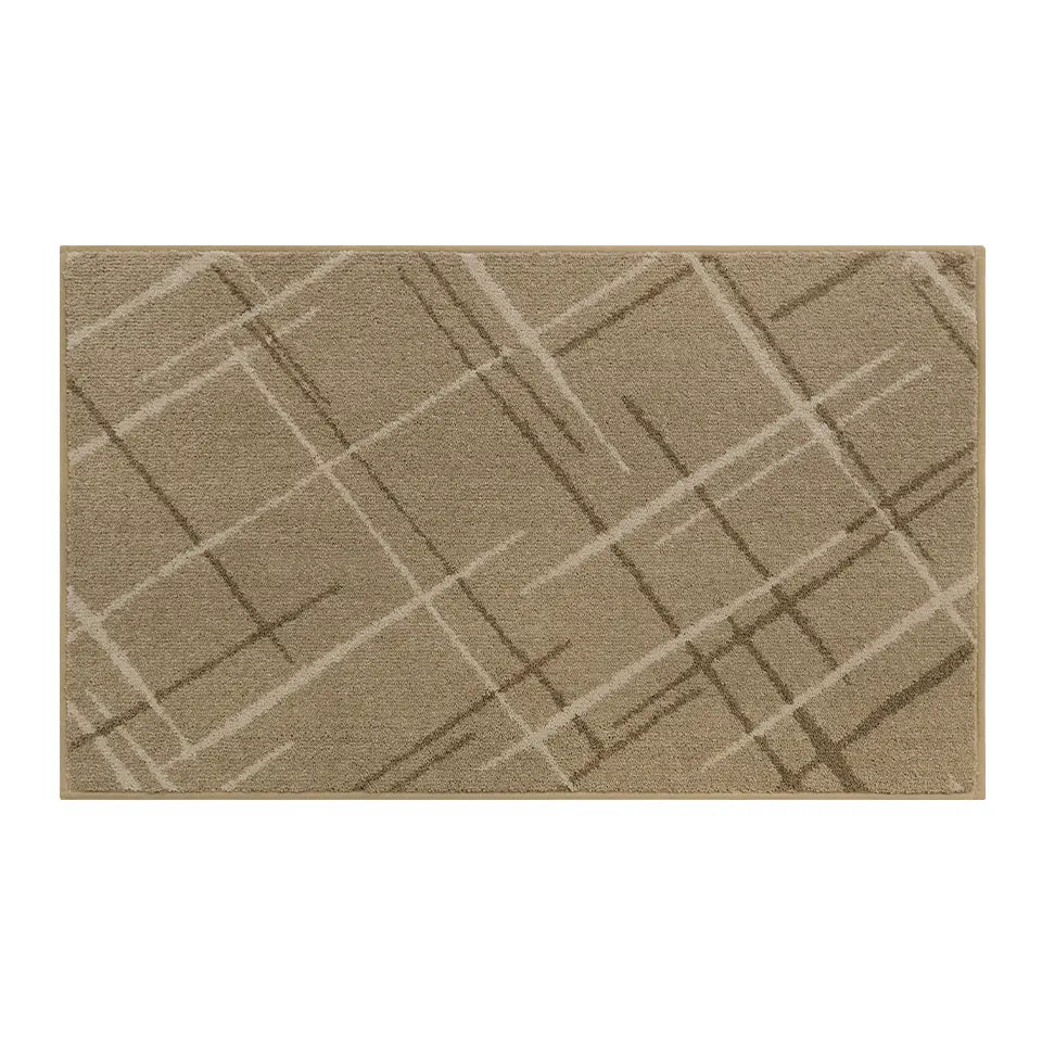 36x60 Beige Pattern of Abstract Buffalo Plaid Doormat