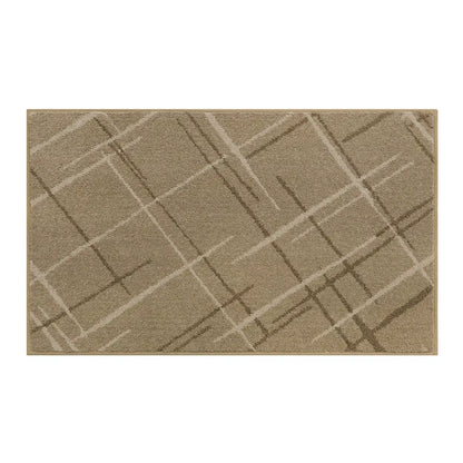 36x60 Beige Pattern of Abstract Buffalo Plaid Doormat