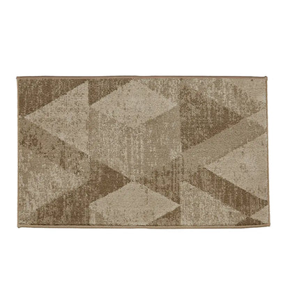 36x60 Beige Pattern of Geometric Abstract Front Door Rugs Inside