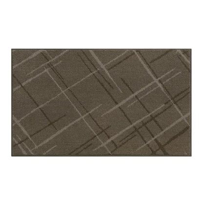 36x60 Brown Pattern of Abstract Buffalo Plaid Doormat
