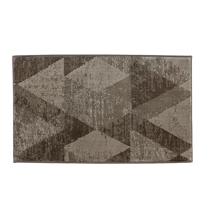 36x60 Brown Pattern of Geometric Abstract Front Door Rugs Inside