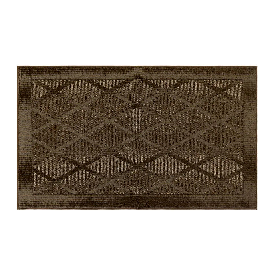 36x60 Dark Brown Pattern of Plain Diamond Door Mats