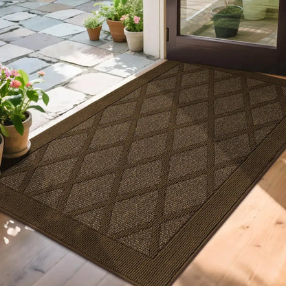 36x60 Dark Brown Plain Diamond Door Mats