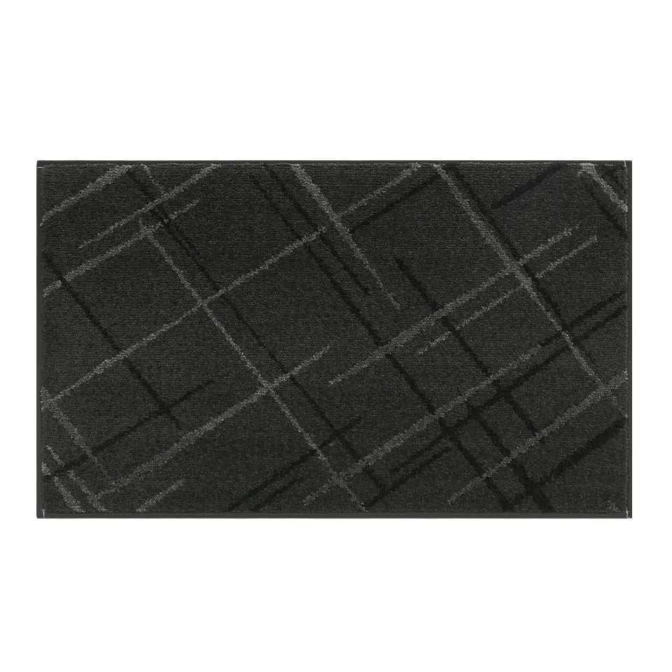 36x60 Dark Grey Pattern of Abstract Buffalo Plaid Doormat