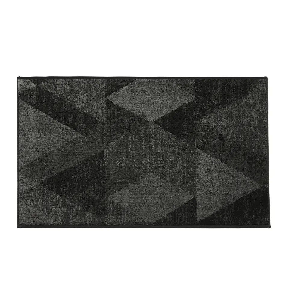 36x60 Dark Grey Pattern of Geometric Abstract Front Door Rugs Inside