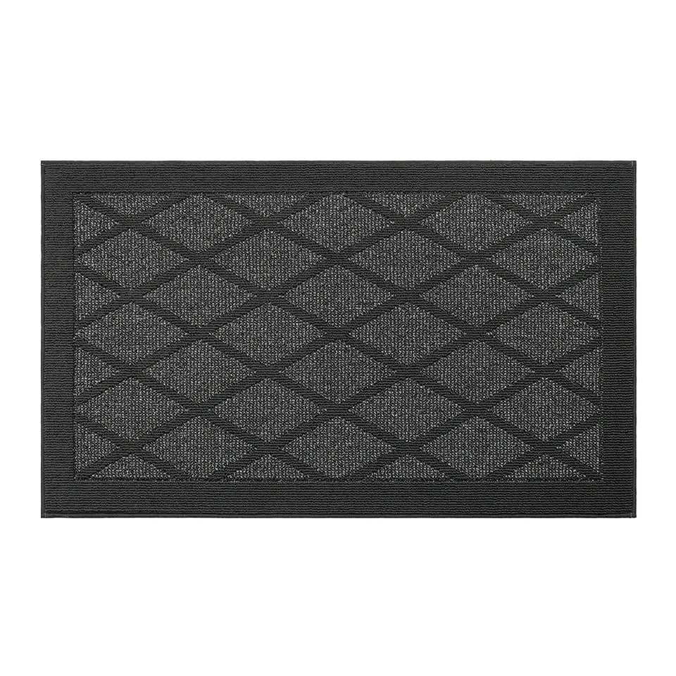 36x60 Dark Grey Pattern of Plain Diamond Door Mats
