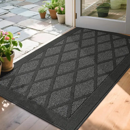 36x60 Dark Grey Plain Diamond Door Mats