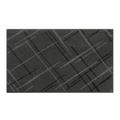 36x60 Grey Pattern of Abstract Buffalo Plaid Doormat